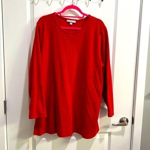 Woman Within size 1x (22/24) red crewneck pullover